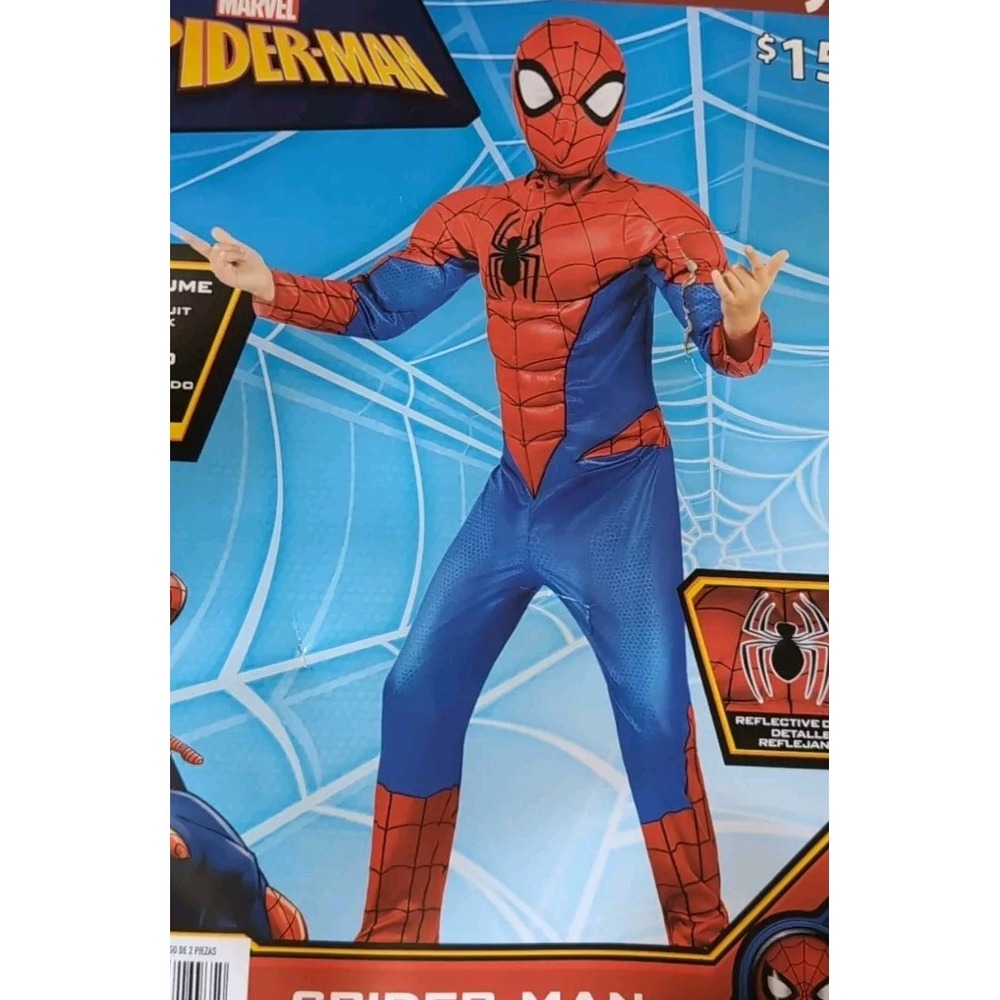 Kids Spiderman Halloween Costume size M 8 NEW